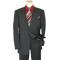Giorgio Sanetti Charcoal Grey With Black Pinstripes And Charcoal Grey Hand-Pick Stitching Super 150's 100% Wool Suit 2138